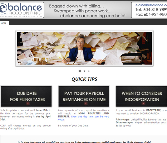 e-balance - Small Business Website