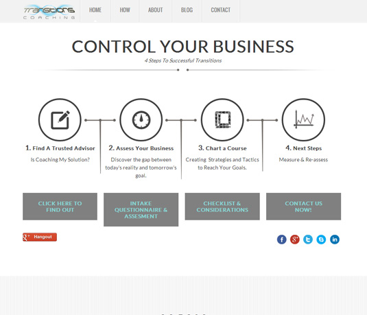 Transitions Coaching – A One Page, Responsive Site