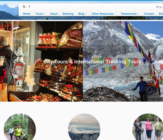 Natural Trekking Website Design for Tour Company in Vancouver